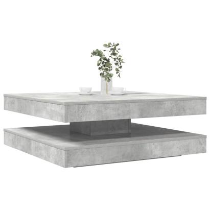 Măsuță cafea rotativă 360 grade, gri beton 90x90x34,5 cm GartenMobel Dekor