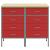 Dulap de lucru cu sertar 2 pcs Roșu și gri 100 x 55 x 85 cm GartenMobel Dekor