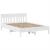 Cadru de pat fără saltea, alb, 160x200 cm, lemn masiv pin GartenMobel Dekor