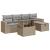 Set canapele de grădină cu perne, 6 piese, bej, poliratan GartenMobel Dekor