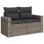 Set mobilier grădină cu perne, 6 piese, gri, poliratan GartenMobel Dekor