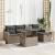 Set mobilier grădină cu perne, 6 piese, gri, poliratan GartenMobel Dekor