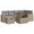 Set canapele de grădină, 7 piese, cu perne, bej, poliratan GartenMobel Dekor