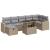 Set canapele de grădină, 8 piese, cu perne, bej, poliratan GartenMobel Dekor