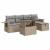 Set canapele de grădină cu perne, 6 piese, bej, poliratan GartenMobel Dekor