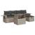 Set canapele de grădină cu perne, 6 piese gri deschis poliratan GartenMobel Dekor