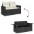 Set mobilier de grădină cu perne, 8 piese, negru, poliratan GartenMobel Dekor