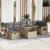 Set canapele de grădină, 8 piese, cu perne, bej, poliratan GartenMobel Dekor