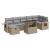 Set canapele de grădină, 8 piese, cu perne, bej, poliratan GartenMobel Dekor
