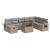 Set canapele de grădină, 9 piese, cu perne, bej, poliratan GartenMobel Dekor