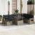 Set canapele de grădină, 9 piese, cu perne, gri, poliratan GartenMobel Dekor