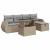 Set canapele de grădină cu perne, 6 piese, bej, poliratan GartenMobel Dekor