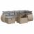 Set canapele de grădină, 7 piese, cu perne, bej, poliratan GartenMobel Dekor