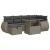 Set canapele de grădină, 7 piese, cu perne, gri, poliratan GartenMobel Dekor