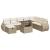 Set canapele de grădină, 9 piese, cu perne, bej, poliratan GartenMobel Dekor