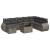 Set canapele de grădină, 9 piese, cu perne, gri, poliratan GartenMobel Dekor
