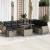 Set canapele de grădină, 9 piese, cu perne, gri, poliratan GartenMobel Dekor