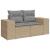 Set canapele de grădină cu perne, 6 piese, bej, poliratan GartenMobel Dekor