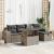 Set mobilier grădină cu perne, 6 piese, gri, poliratan GartenMobel Dekor