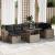 Set canapea de grădină cu perne, 5 piese, gri, poliratan GartenMobel Dekor