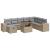 Set canapele de grădină, 9 piese, cu perne, bej, poliratan GartenMobel Dekor