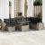 Set canapele de grădină, 9 piese, cu perne, gri, poliratan GartenMobel Dekor