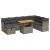 Set canapele grădină cu perne 9 piese gri poliratan/lemn acacia GartenMobel Dekor