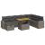 Set canapele grădină cu perne 9 piese gri poliratan/lemn acacia GartenMobel Dekor