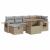 Set canapele grădină cu perne 8 piese bej poliratan/lemn acacia GartenMobel Dekor