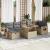 Set canapele de grădină cu perne 5 piese bej poliratan/acacia GartenMobel Dekor