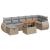 Set canapele de grădină cu perne 5 piese bej poliratan/acacia GartenMobel Dekor