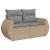 Set canapele de grădină cu perne 5 piese bej poliratan/acacia GartenMobel Dekor