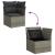Set canapea de grădină cu perne, 5 piese, poliratan/lemn acacia GartenMobel Dekor