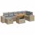 Set canapele de grădină cu perne 5 piese bej poliratan/acacia GartenMobel Dekor