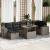 Set canapea de grădină cu perne, 5 piese, poliratan/lemn acacia GartenMobel Dekor