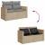 Set canapele de grădină cu perne, 6 piese, bej, poliratan GartenMobel Dekor