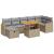 Set canapele de grădină cu perne, 5 piese, bej, poliratan GartenMobel Dekor
