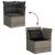 Set canapea de grădină cu perne, 5 piese, gri, poliratan GartenMobel Dekor