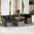Set canapea de grădină cu perne, 5 piese, gri, poliratan GartenMobel Dekor