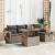 Set mobilier grădină cu perne, 6 piese, gri, poliratan GartenMobel Dekor