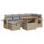 Set canapele de grădină, 8 piese, cu perne, bej, poliratan GartenMobel Dekor