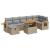 Set canapele de grădină cu perne, 5 piese, bej, poliratan GartenMobel Dekor