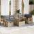 Set canapele de grădină cu perne, 5 piese, bej, poliratan GartenMobel Dekor