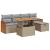 Set canapele de grădină cu perne, 6 piese, bej, poliratan GartenMobel Dekor