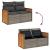 Set mobilier grădină cu perne, 6 piese, gri, poliratan GartenMobel Dekor