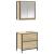 Set mobilier de baie, 2 piese, stejar sonoma, lemn prelucrat GartenMobel Dekor