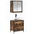 Set mobilier de baie, 2 piese, stejar fumuriu, lemn prelucrat GartenMobel Dekor