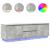 Dulap TV cu lumini LED Gri beton 160,5x41x50 cm GartenMobel Dekor