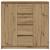 Bufetă cu sertare Stejar Artisan 100,5x35x98,5cm Lemn prelucrat GartenMobel Dekor