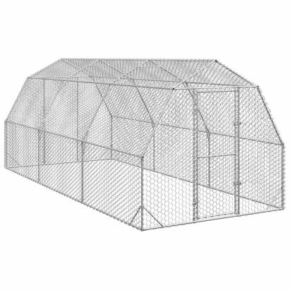 Tarca pentru gaini 2,5x6x2,25 m din otel galvanizat, fara acoperis